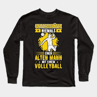 Old Man With Volleyball Long Sleeve T-Shirt